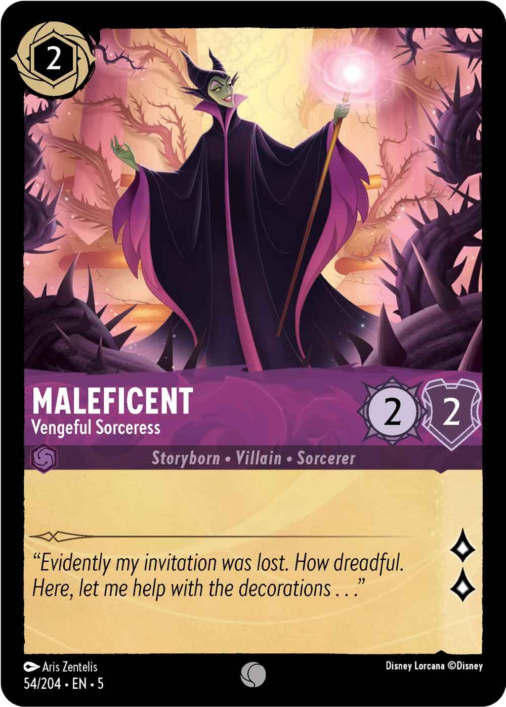 Maleficent - Vengeful Sorceress (54/204) [Shimmering Skies] - Disney - Card Brawlers | Quebec | Canada |