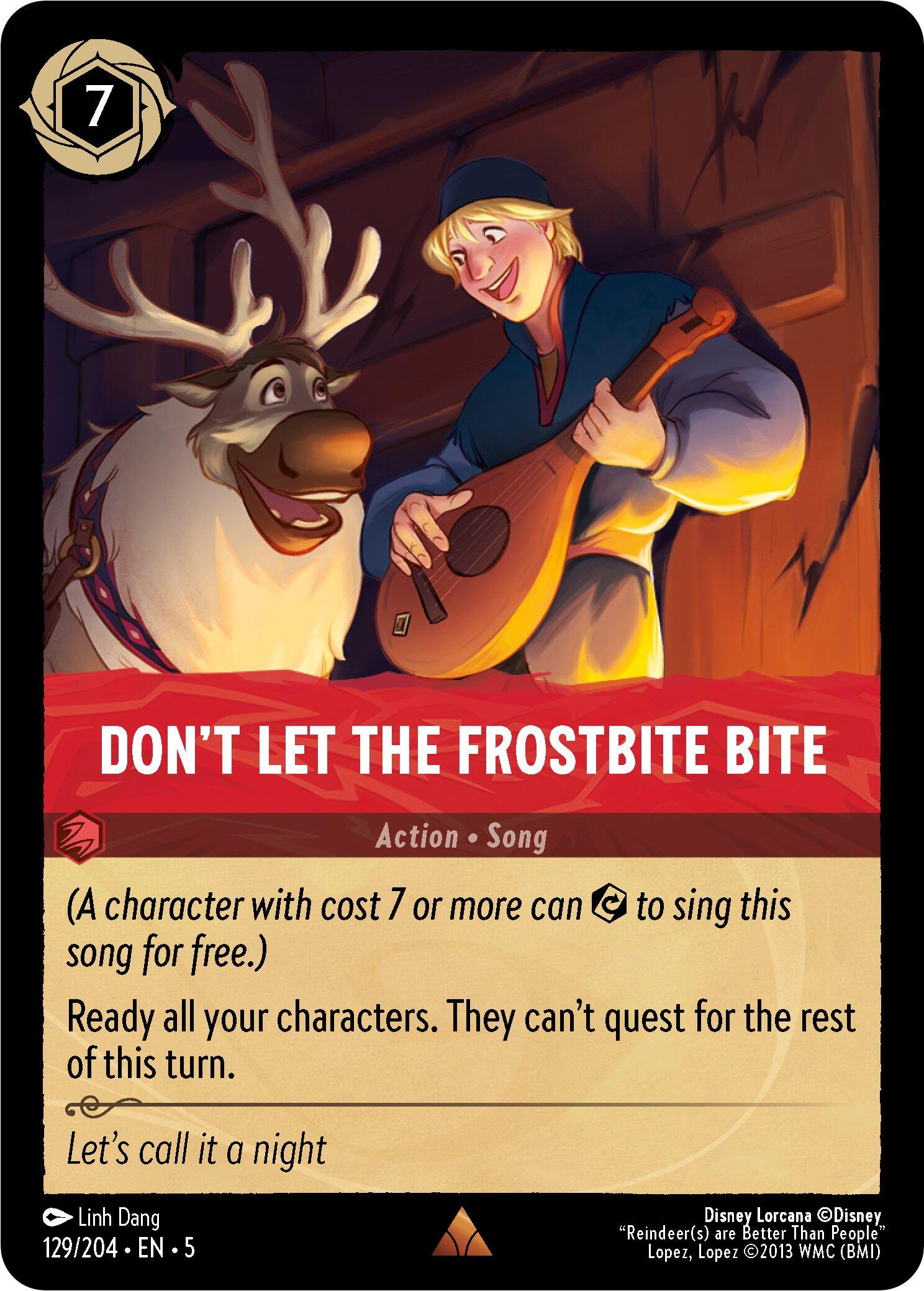 Don't Let the Frostbite Bite (129/204) [Shimmering Skies] - Disney - Card Brawlers | Quebec | Canada |