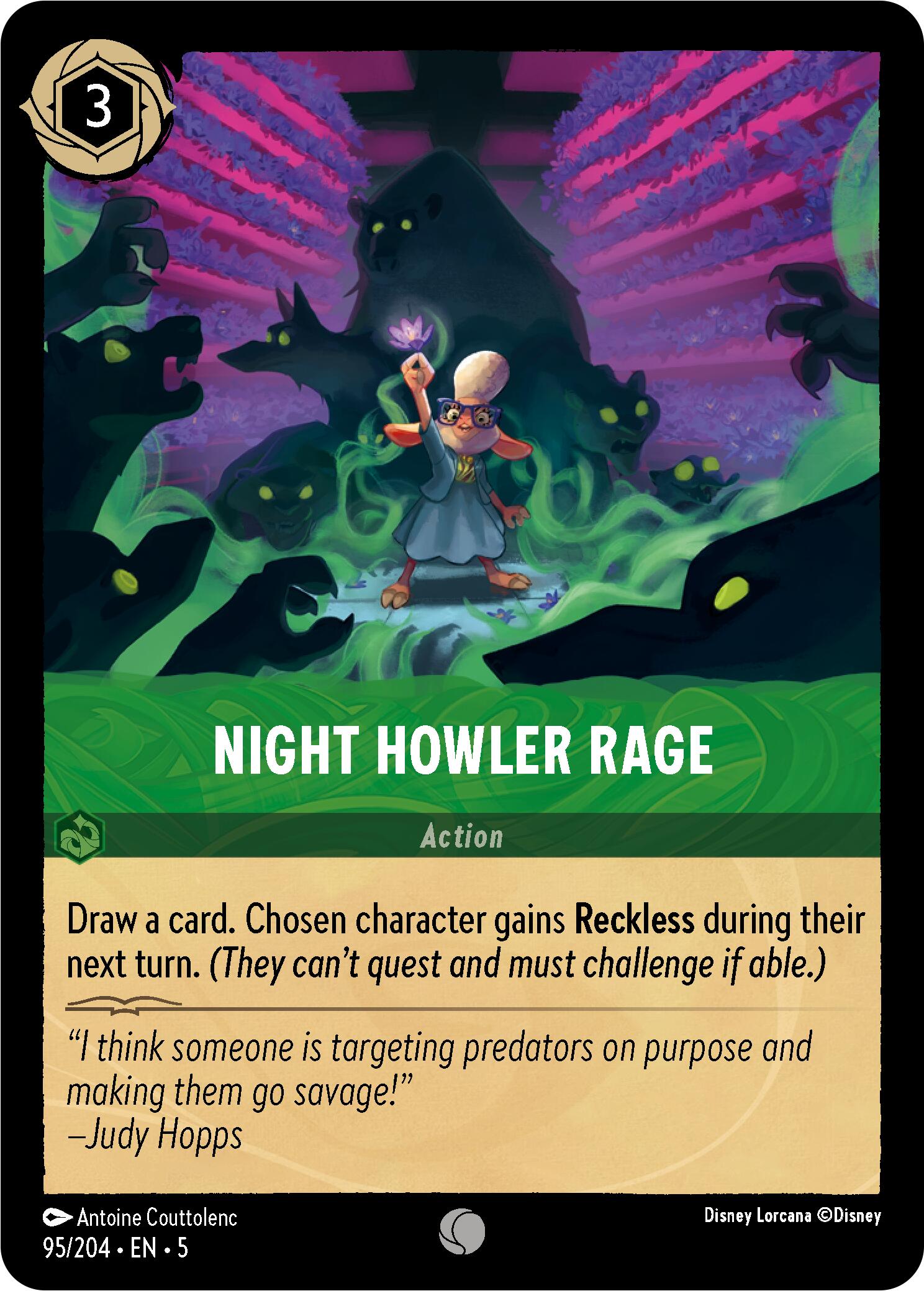 Night Howler Rage (95/204) [Shimmering Skies] - Disney - Card Brawlers | Quebec | Canada |