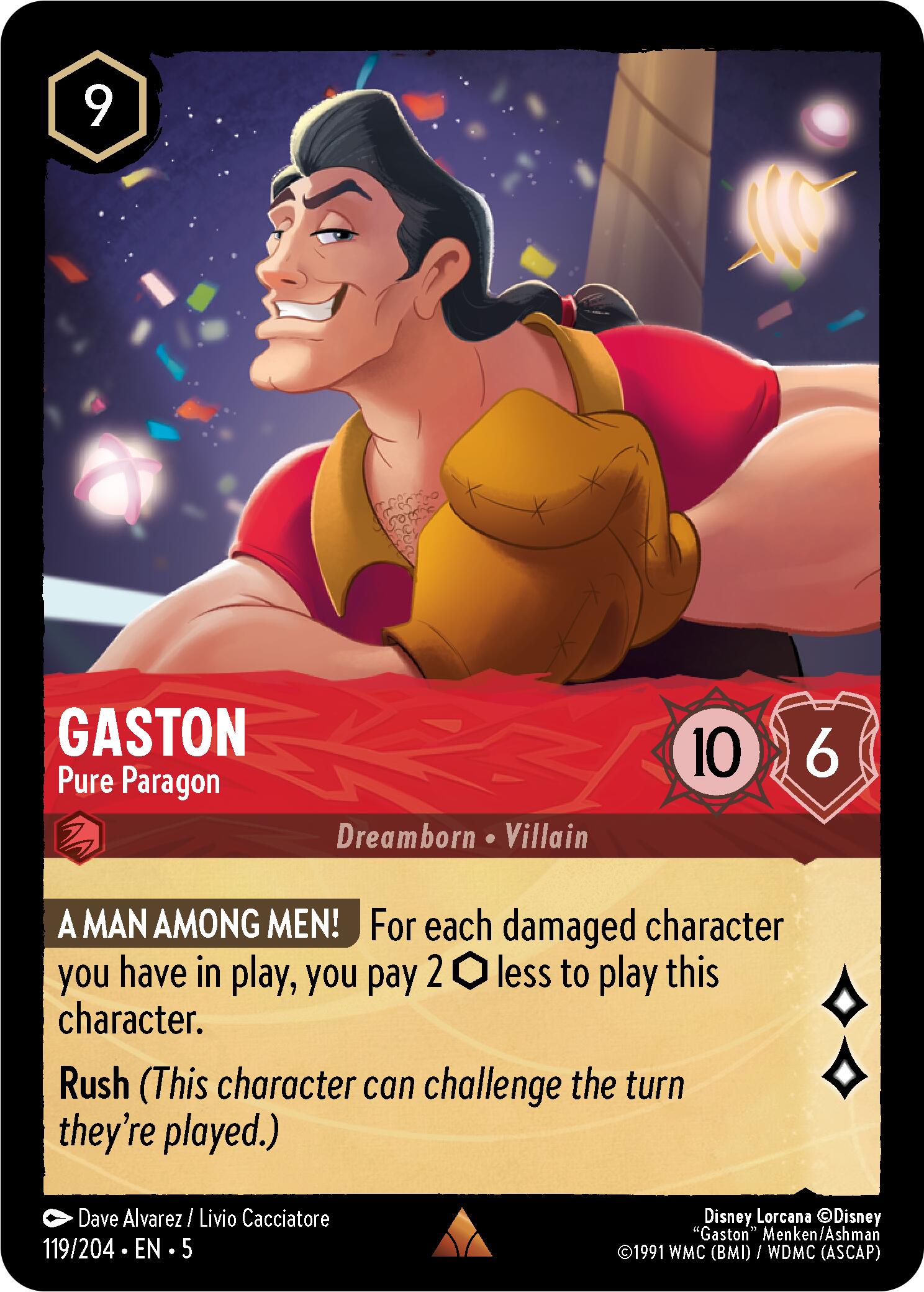 Gaston - Pure Paragon (119/204) [Shimmering Skies] - Disney - Card Brawlers | Quebec | Canada |