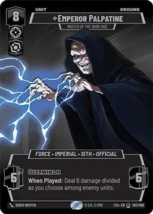 Emperor Palpatine - Master of the Dark Side (003/006) (2024 Convention Exclusive) (003/006) [Miscellaneous] - Fantasy Flight Games - Card Brawlers | Quebec | Canada |