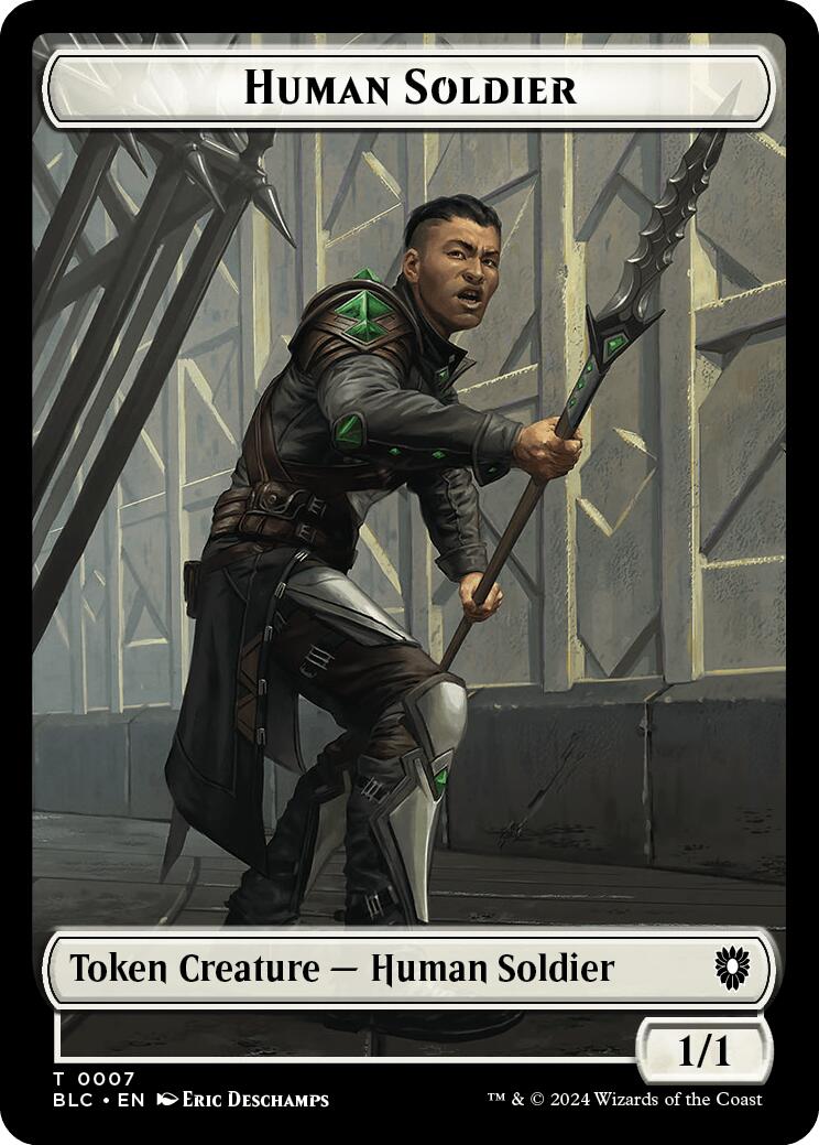 Human Soldier // Wolf (035) Double-Sided Token [Bloomburrow Commander Tokens] - Magic: The Gathering - Card Brawlers | Quebec | Canada |