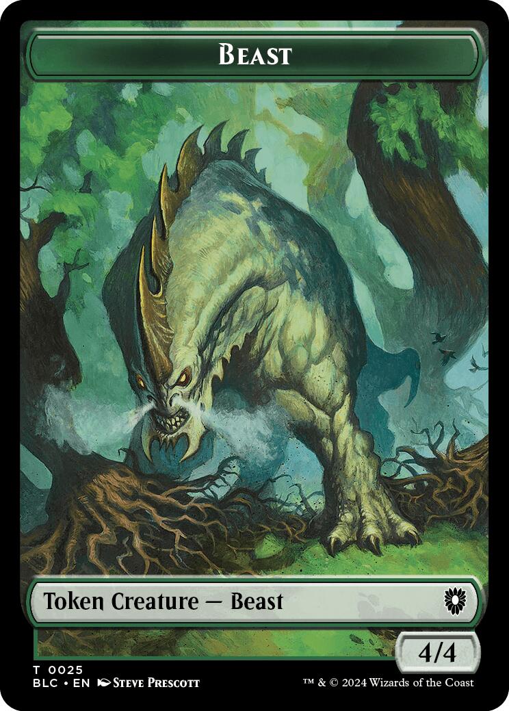 Cat // Beast (025) Double-Sided Token [Bloomburrow Commander Tokens] - Magic: The Gathering - Card Brawlers | Quebec | Canada |