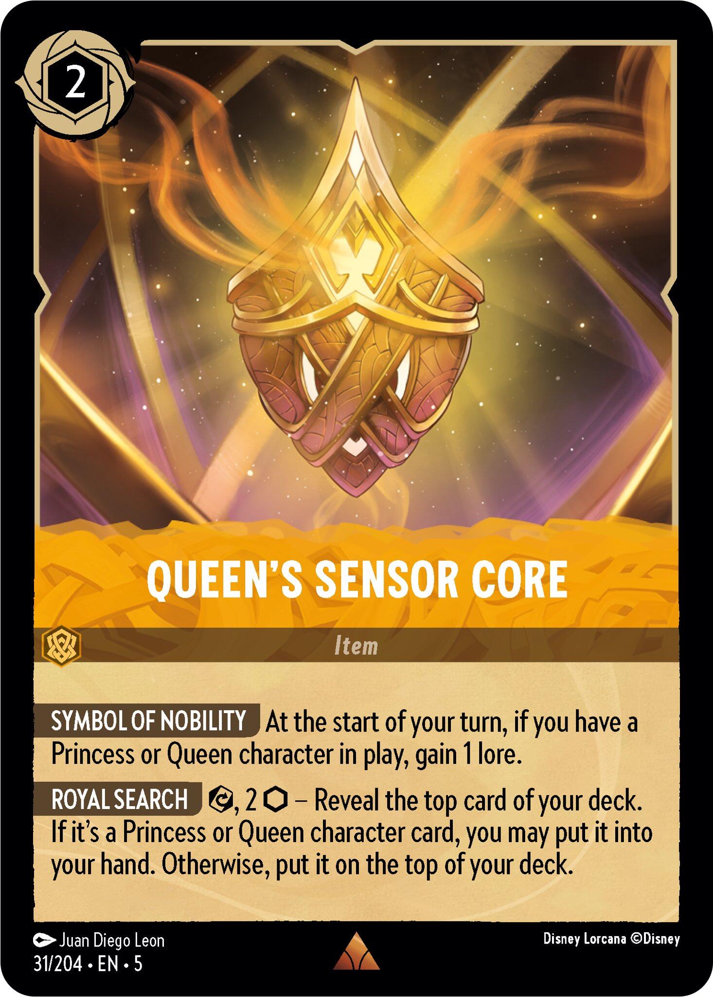 Queen's Sensor Core (31/204) [Shimmering Skies] - Disney - Card Brawlers | Quebec | Canada |