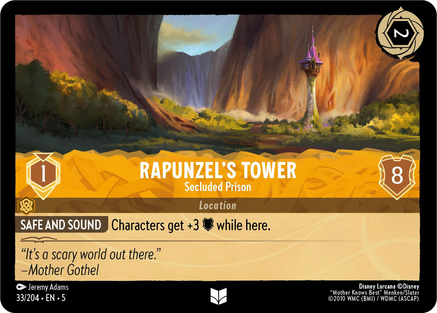 Rapunzel's Tower - Secluded Prison (33/204) [Shimmering Skies] - Disney - Card Brawlers | Quebec | Canada |