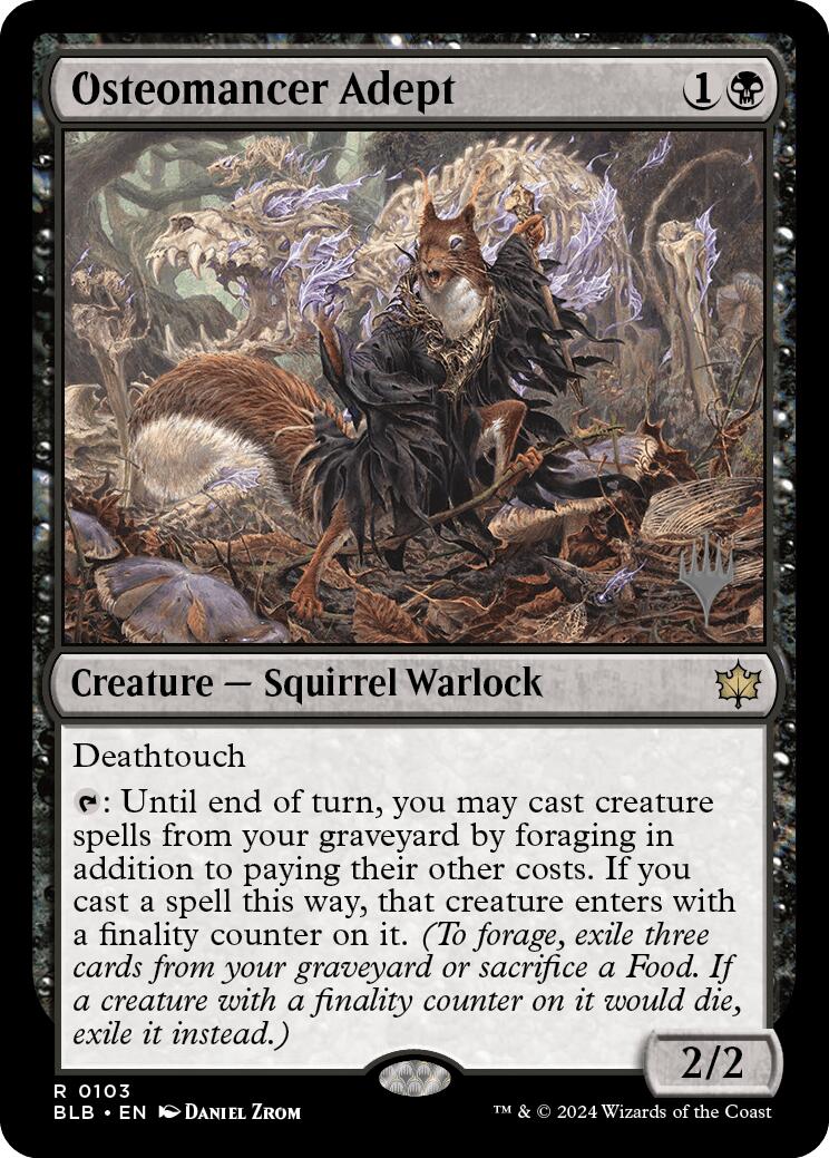 Osteomancer Adept (Promo Pack) [Bloomburrow Promos] - Magic: The Gathering - Card Brawlers | Quebec | Canada |