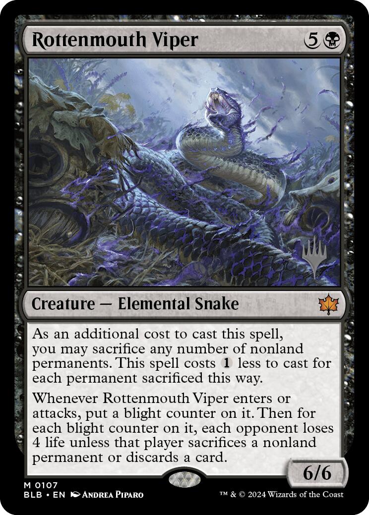 Rottenmouth Viper (Promo Pack) [Bloomburrow Promos] - Magic: The Gathering - Card Brawlers | Quebec | Canada |