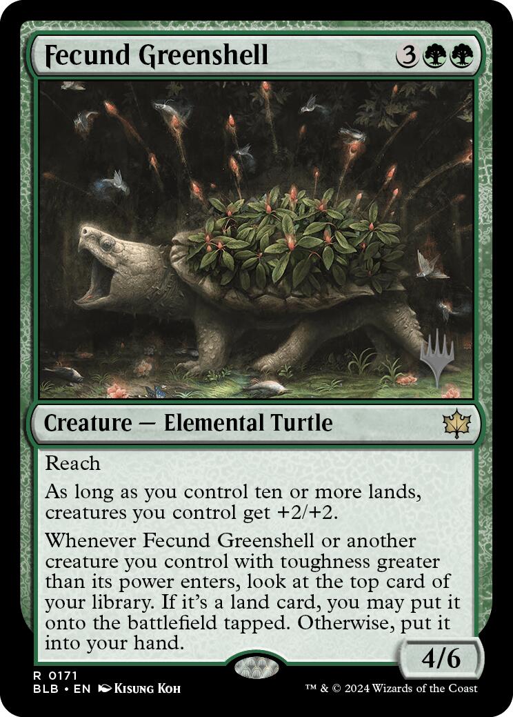 Fecund Greenshell (Promo Pack) [Bloomburrow Promos] - Magic: The Gathering - Card Brawlers | Quebec | Canada |