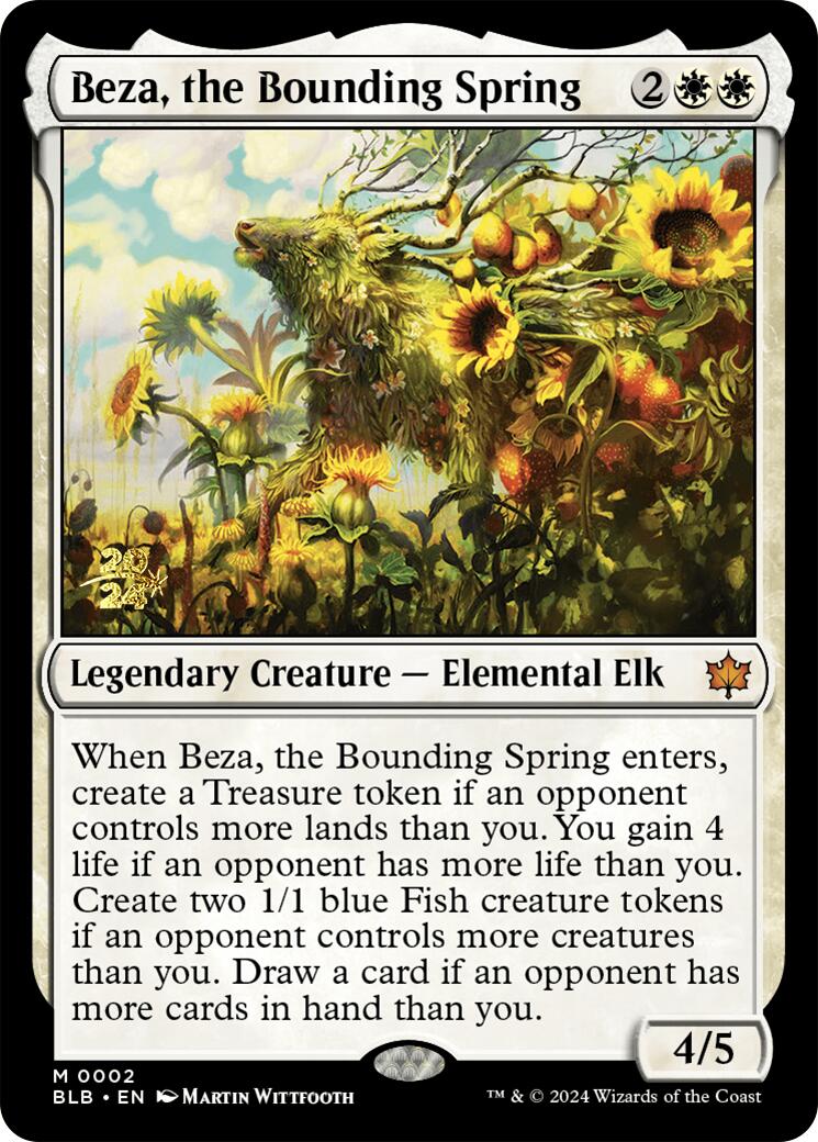 Beza, the Bounding Spring [Bloomburrow Prerelease Promos] - Magic: The Gathering - Card Brawlers | Quebec | Canada |