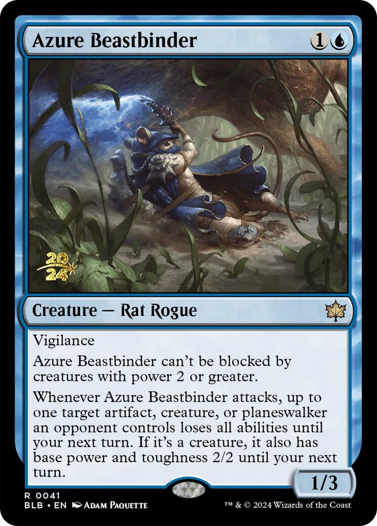 Azure Beastbinder [Bloomburrow Prerelease Promos] - Magic: The Gathering - Card Brawlers | Quebec | Canada |