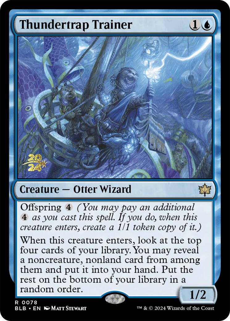 Thundertrap Trainer [Bloomburrow Prerelease Promos] - Magic: The Gathering - Card Brawlers | Quebec | Canada |