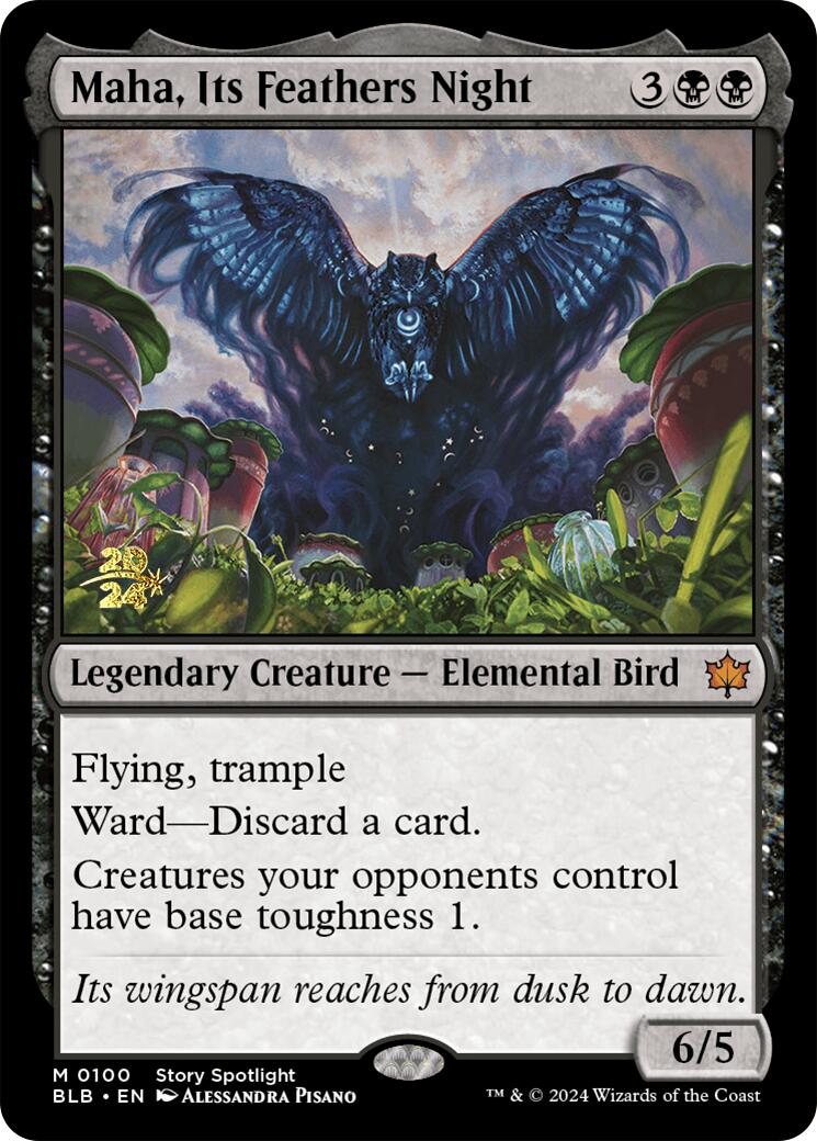 Maha, Its Feathers Night [Bloomburrow Prerelease Promos] - Magic: The Gathering - Card Brawlers | Quebec | Canada |