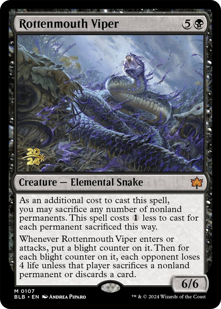 Rottenmouth Viper [Bloomburrow Prerelease Promos] - Magic: The Gathering - Card Brawlers | Quebec | Canada |
