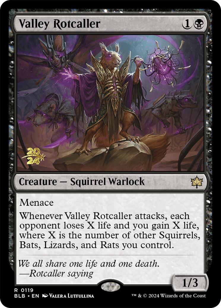 Valley Rotcaller [Bloomburrow Prerelease Promos] - Magic: The Gathering - Card Brawlers | Quebec | Canada |
