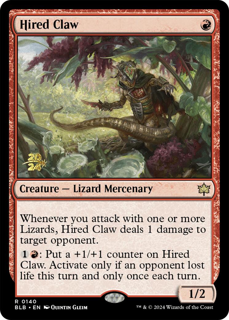 Hired Claw [Bloomburrow Prerelease Promos] - Magic: The Gathering - Card Brawlers | Quebec | Canada |
