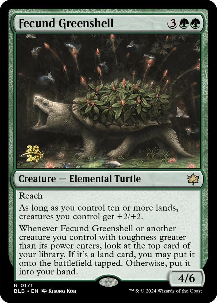 Fecund Greenshell [Bloomburrow Prerelease Promos] - Magic: The Gathering - Card Brawlers | Quebec | Canada |