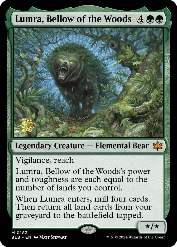 Lumra, Bellow of the Woods [Bloomburrow Prerelease Promos] - Magic: The Gathering - Card Brawlers | Quebec | Canada |