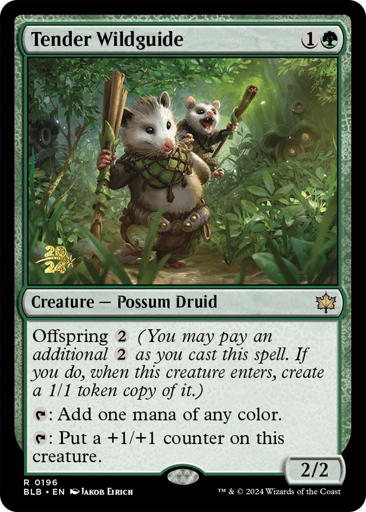 Tender Wildguide [Bloomburrow Prerelease Promos] - Magic: The Gathering - Card Brawlers | Quebec | Canada |
