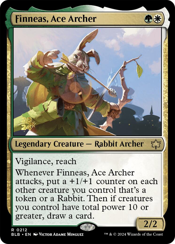 Finneas, Ace Archer [Bloomburrow Prerelease Promos] - Magic: The Gathering - Card Brawlers | Quebec | Canada |