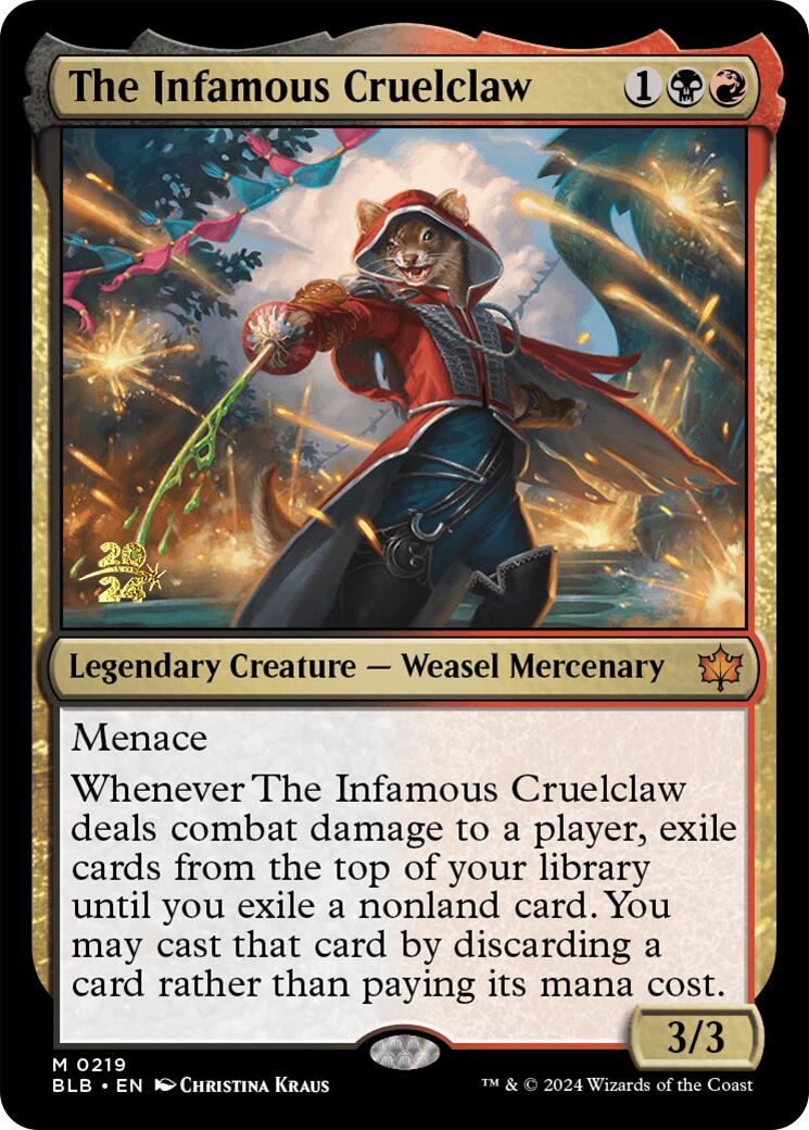 The Infamous Cruelclaw [Bloomburrow Prerelease Promos] - Magic: The Gathering - Card Brawlers | Quebec | Canada |