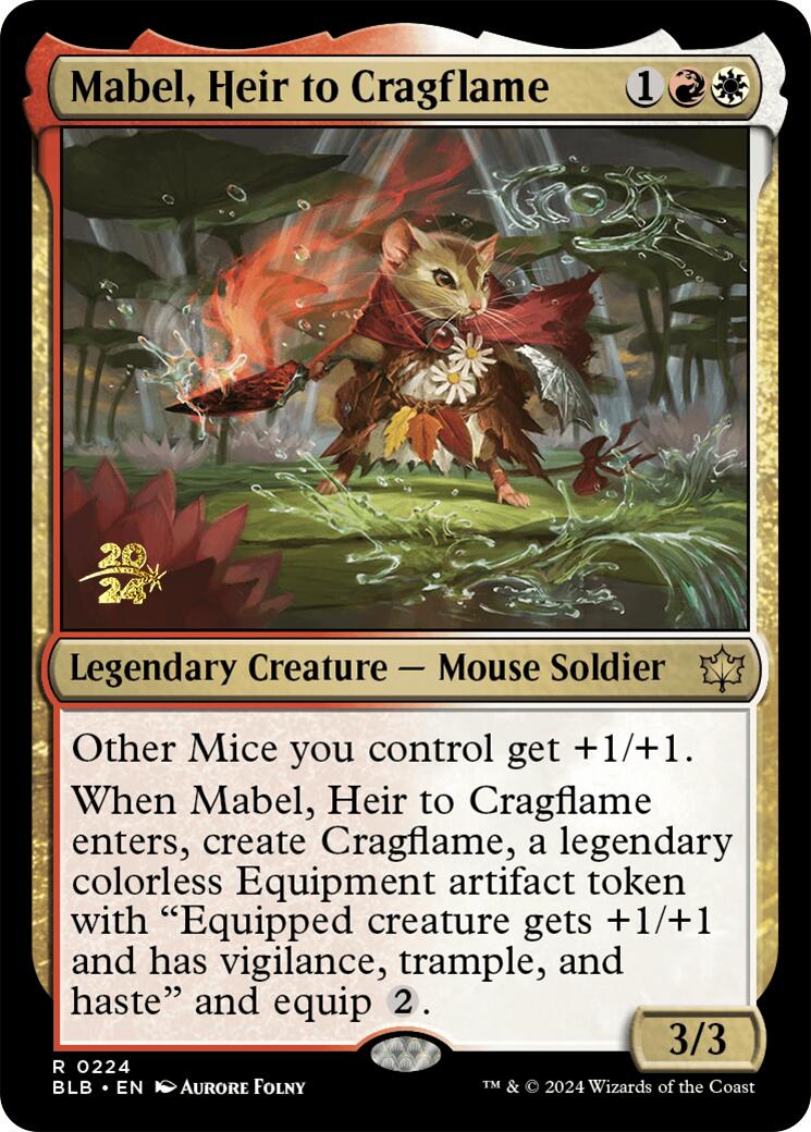 Mabel, Heir to Cragflame [Bloomburrow Prerelease Promos] - Magic: The Gathering - Card Brawlers | Quebec | Canada |