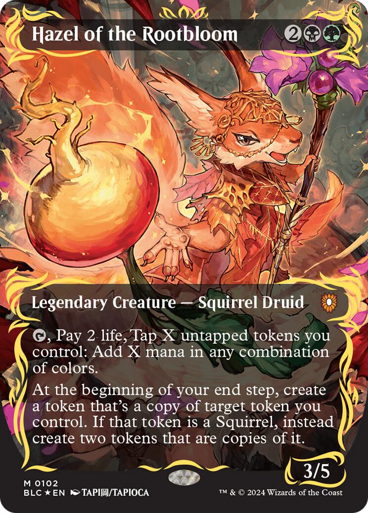 Hazel of the Rootbloom (Borderless) (Raised Foil) [Bloomburrow Commander] - Magic: The Gathering - Card Brawlers | Quebec | Canada |