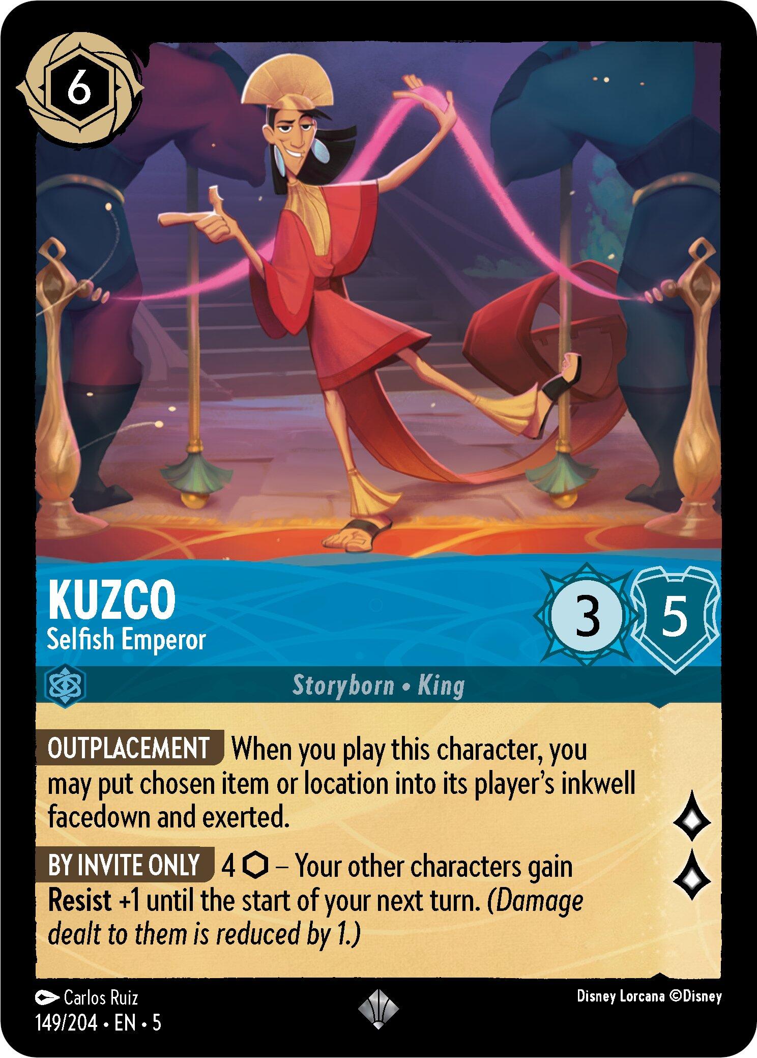 Kuzco - Selfish Emperor (149/204) [Shimmering Skies] - Disney - Card Brawlers | Quebec | Canada |