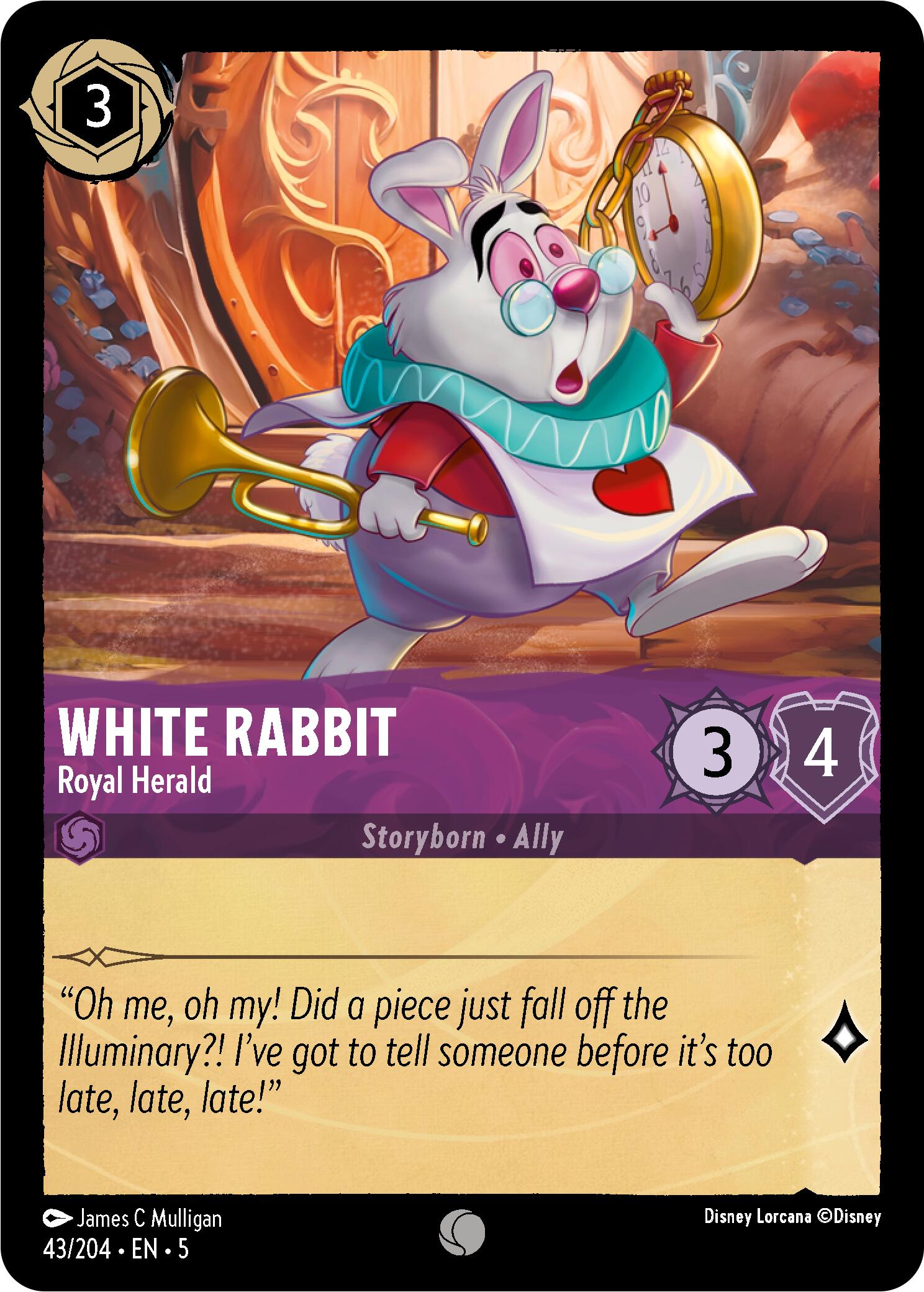 White Rabbit - Royal Herald (43/204) [Shimmering Skies] - Disney - Card Brawlers | Quebec | Canada |