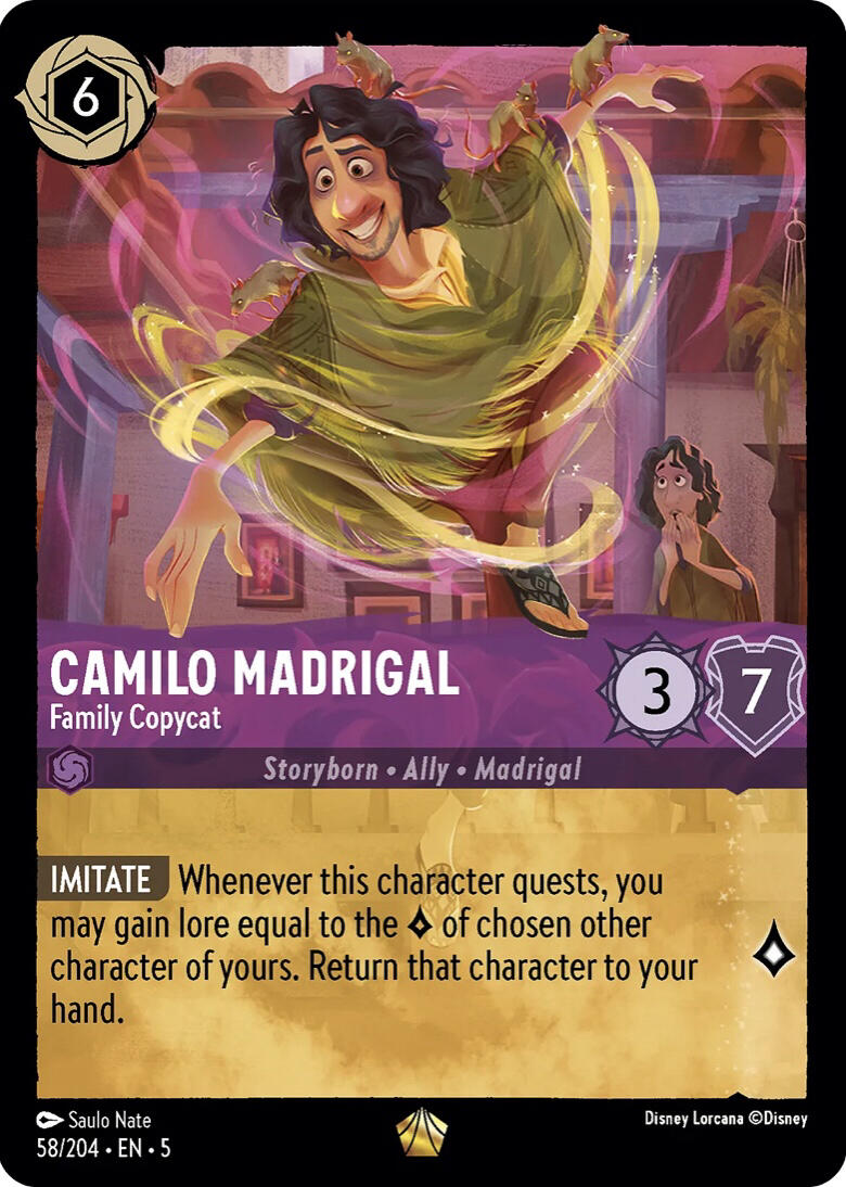 Camilo Madrigal - Family Copycat (58/204) [Shimmering Skies] - Disney - Card Brawlers | Quebec | Canada |