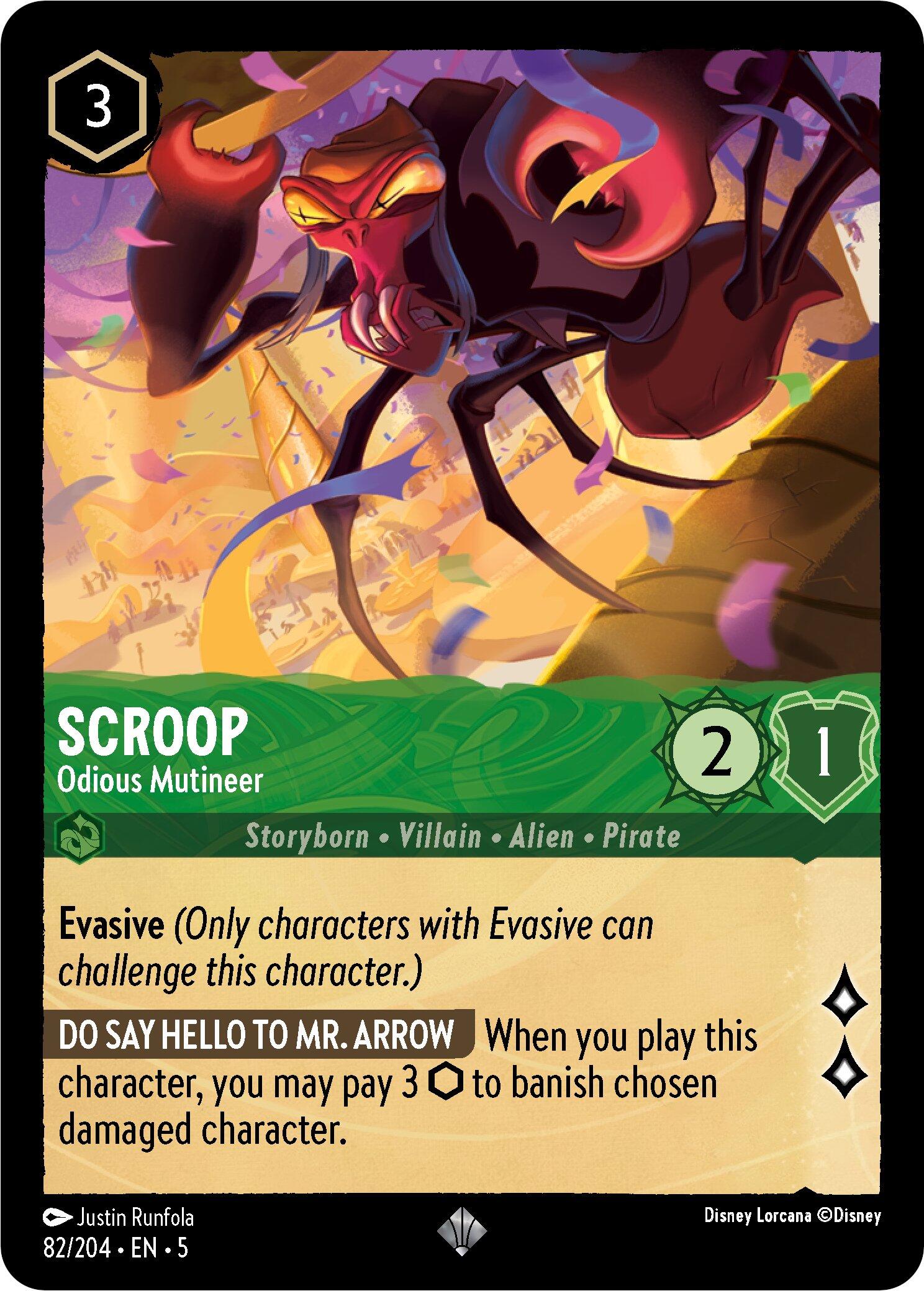 Scroop - Odious Mutineer (82/204) [Shimmering Skies] - Disney - Card Brawlers | Quebec | Canada |