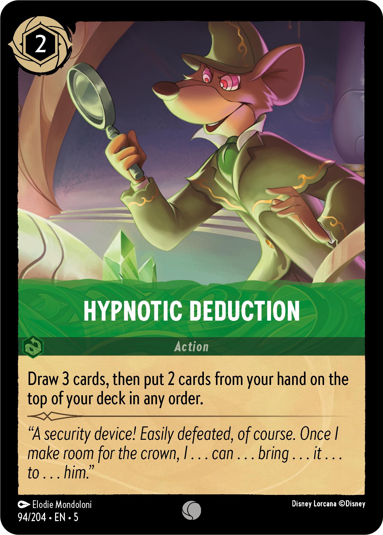 Hypnotic Deduction (94/204) [Shimmering Skies] - Disney - Card Brawlers | Quebec | Canada |