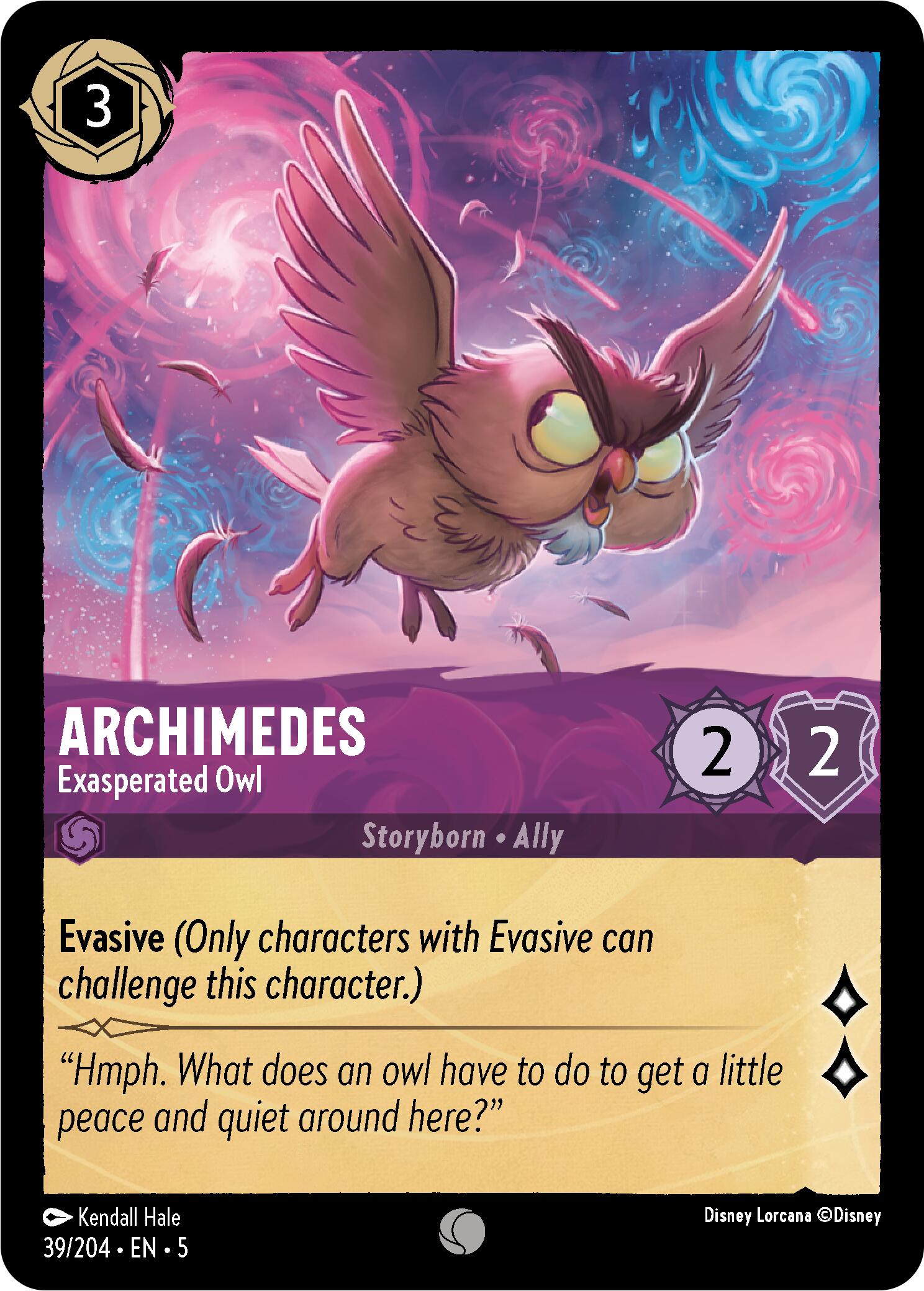 Archimedes - Exasperated Owl (39/204) [Shimmering Skies] - Disney - Card Brawlers | Quebec | Canada |