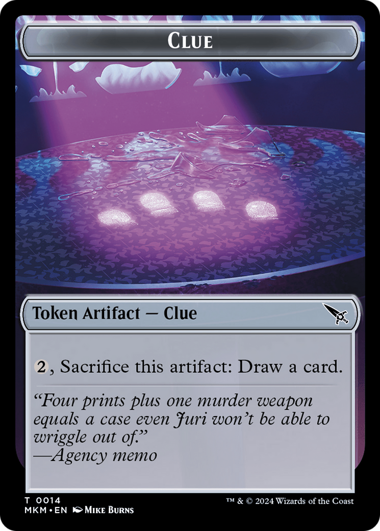 Thopter (0020) // Clue (0014) Double-Sided Token [Murders at Karlov Manor Tokens] - Magic: The Gathering - Card Brawlers | Quebec | Canada |