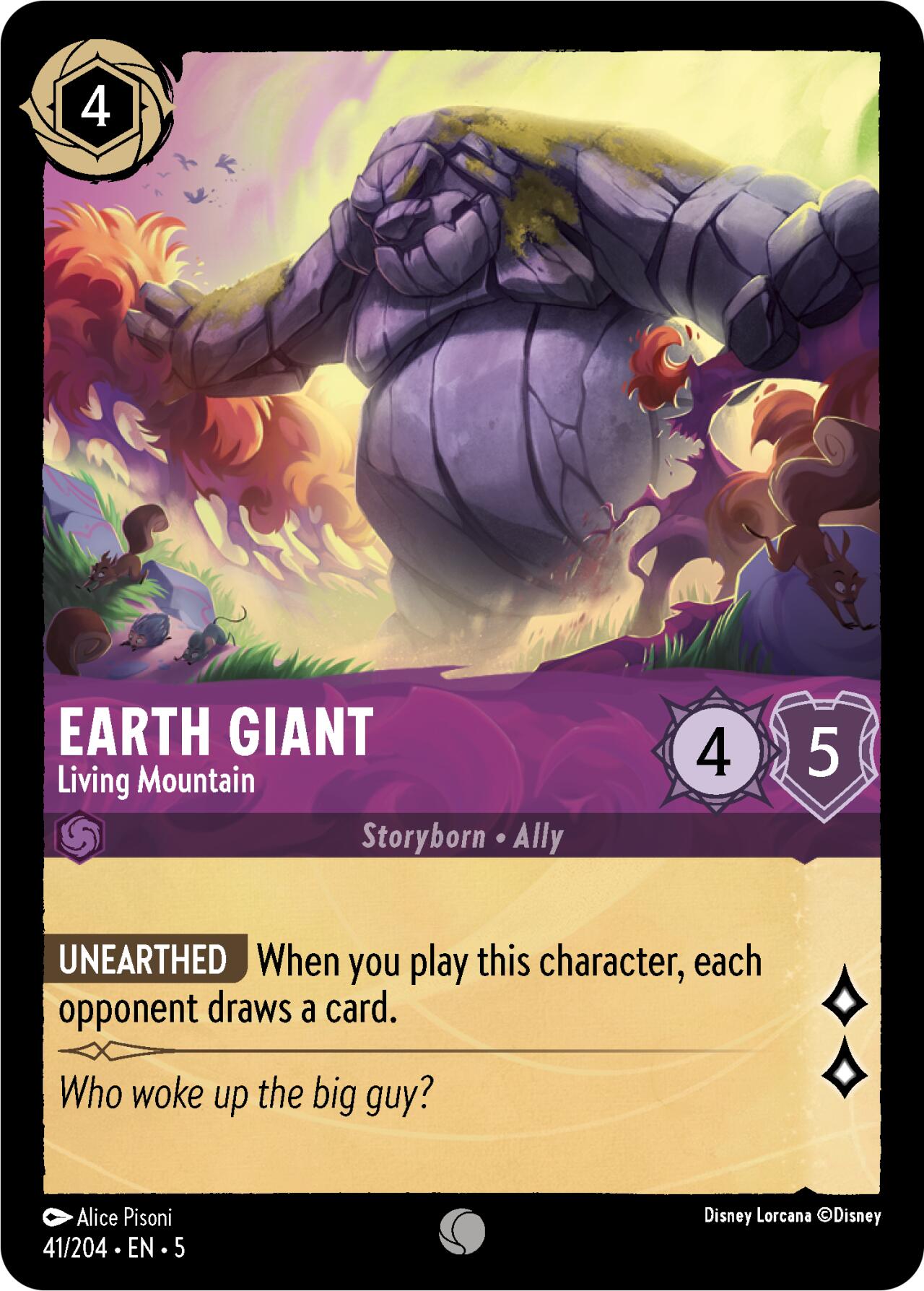 Earth Giant - Living Mountain (41/204) [Shimmering Skies] - Disney - Card Brawlers | Quebec | Canada |