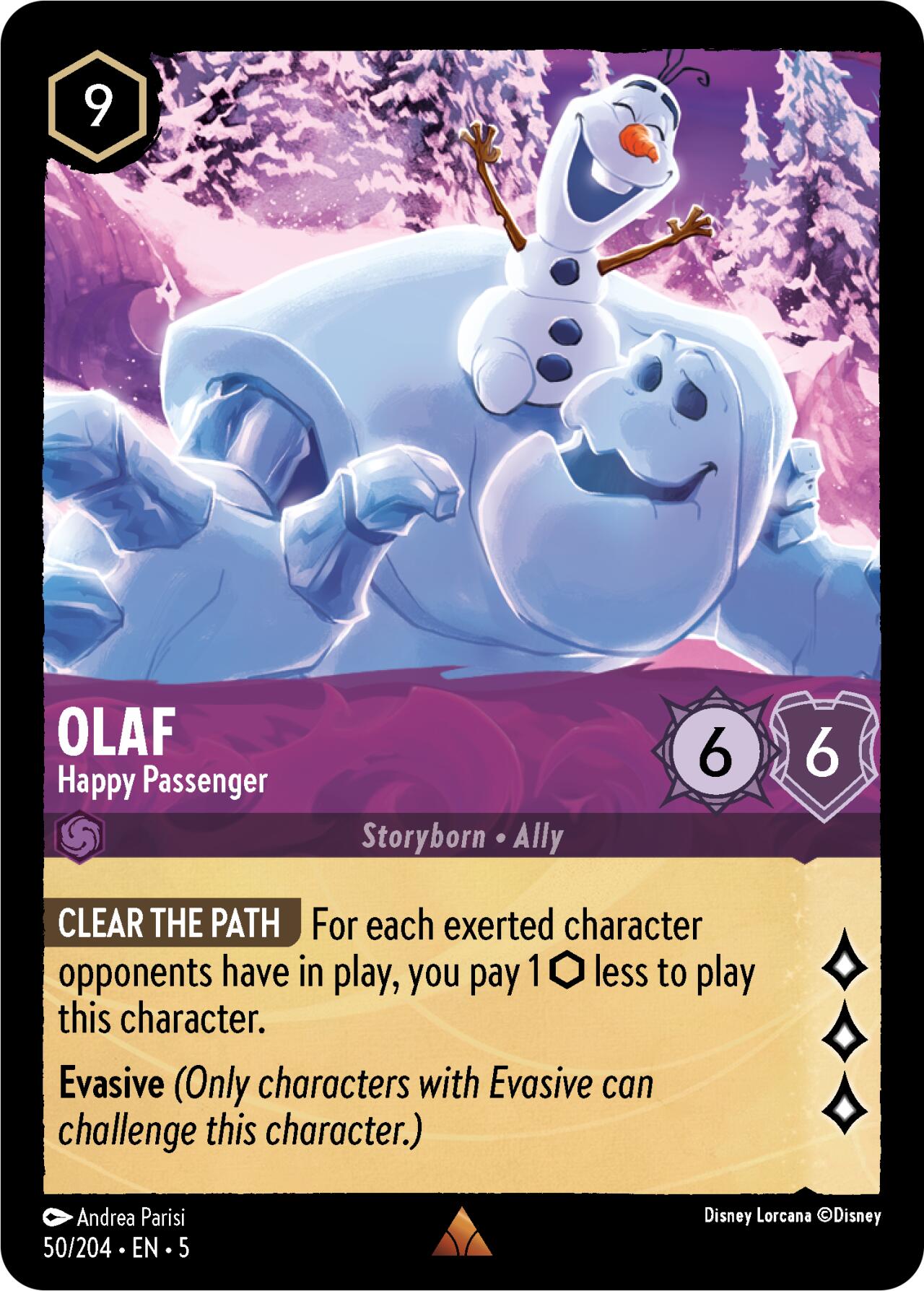 Olaf - Happy Passenger (50/204) [Shimmering Skies] - Disney - Card Brawlers | Quebec | Canada |