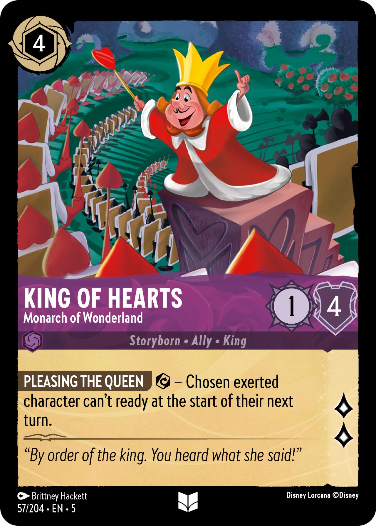 King of Hearts - Monarch of Wonderland (57/204) [Shimmering Skies] - Disney - Card Brawlers | Quebec | Canada |