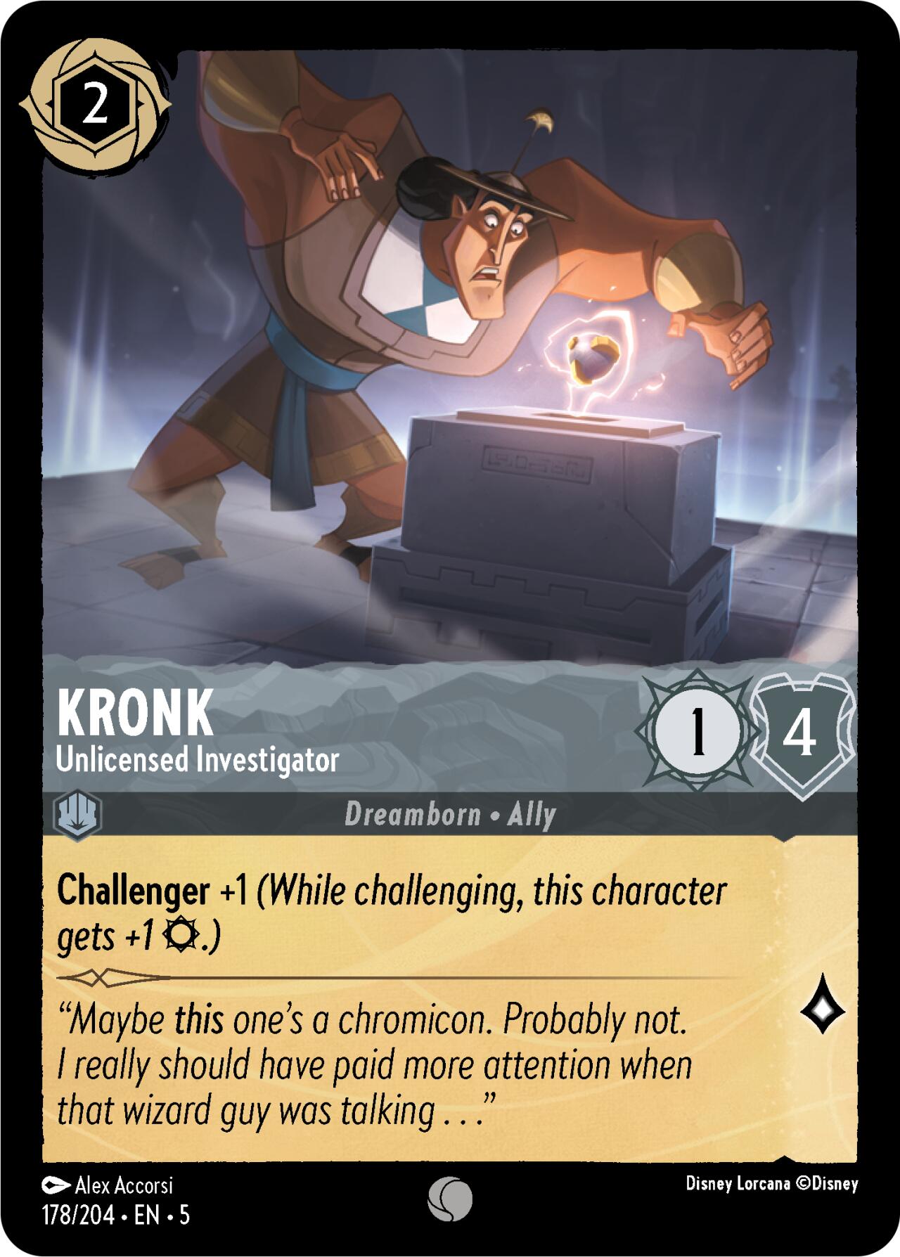 Kronk - Unlicensed Investigator (178/204) [Shimmering Skies] - Disney - Card Brawlers | Quebec | Canada |