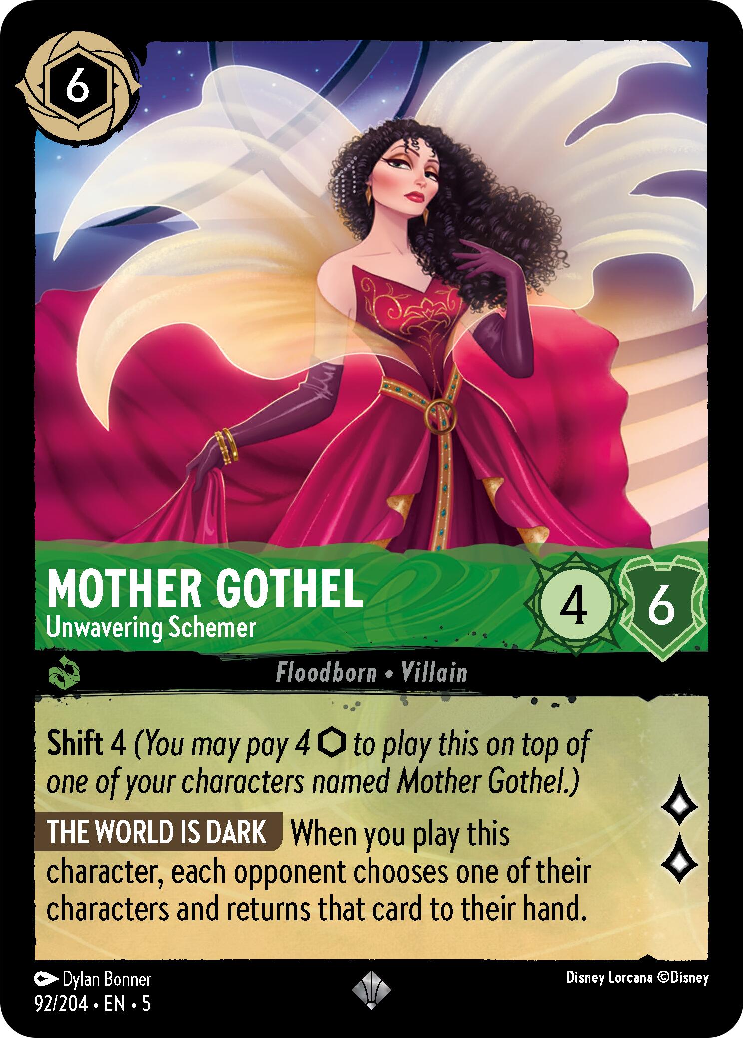 Mother Gothel - Unwavering Schemer (92/204) [Shimmering Skies] - Disney - Card Brawlers | Quebec | Canada |