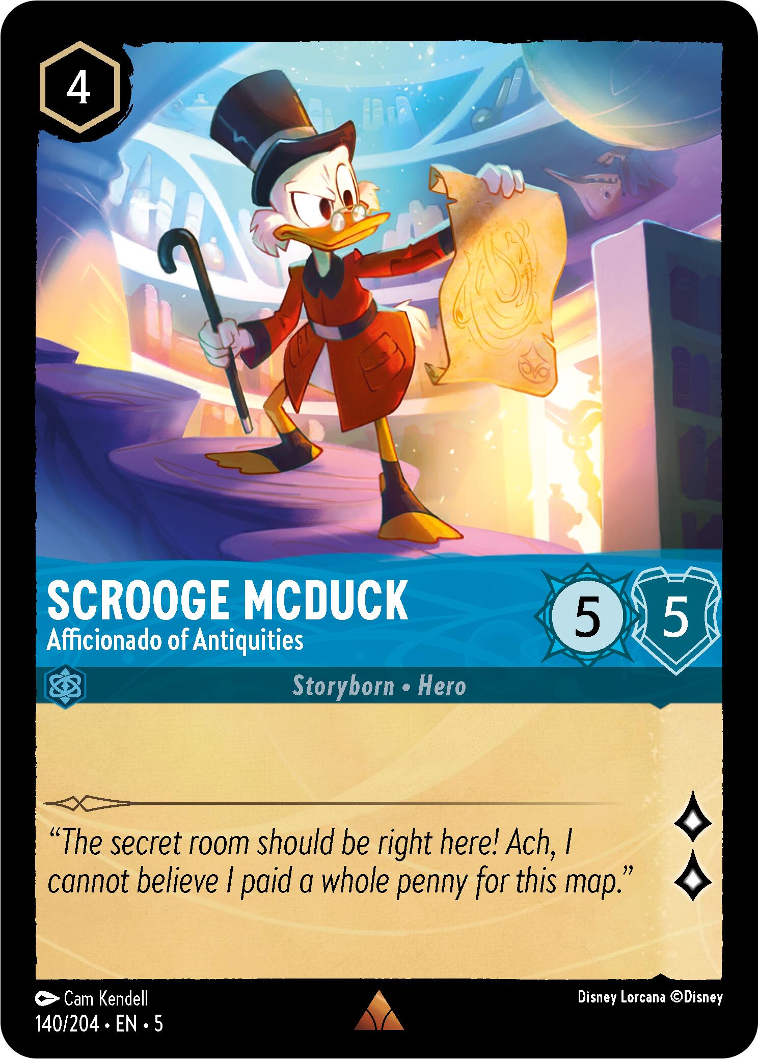 Scrooge McDuck - Afficionado of Antiquities (140/204) [Shimmering Skies] - Disney - Card Brawlers | Quebec | Canada |