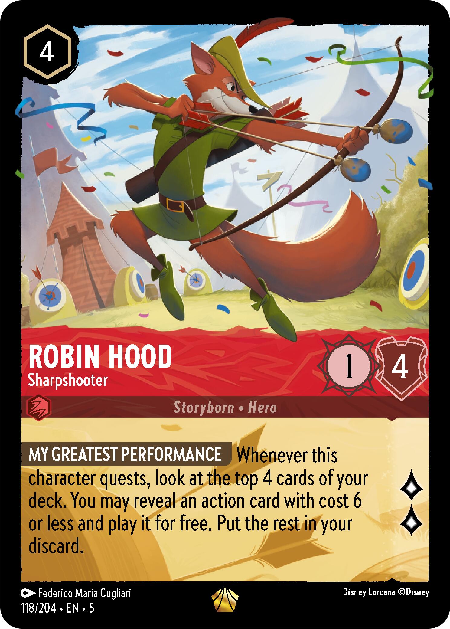 Robin Hood - Sharpshooter (118/204) [Shimmering Skies] - Disney - Card Brawlers | Quebec | Canada |