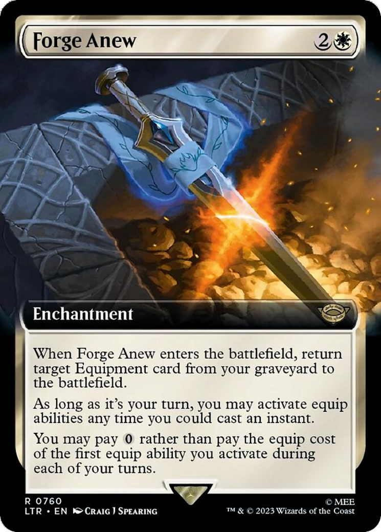 Forge Anew (Extended Art) (Surge Foil) [The Lord of the Rings: Tales of Middle-Earth] - Magic: The Gathering - Card Brawlers | Quebec | Canada |