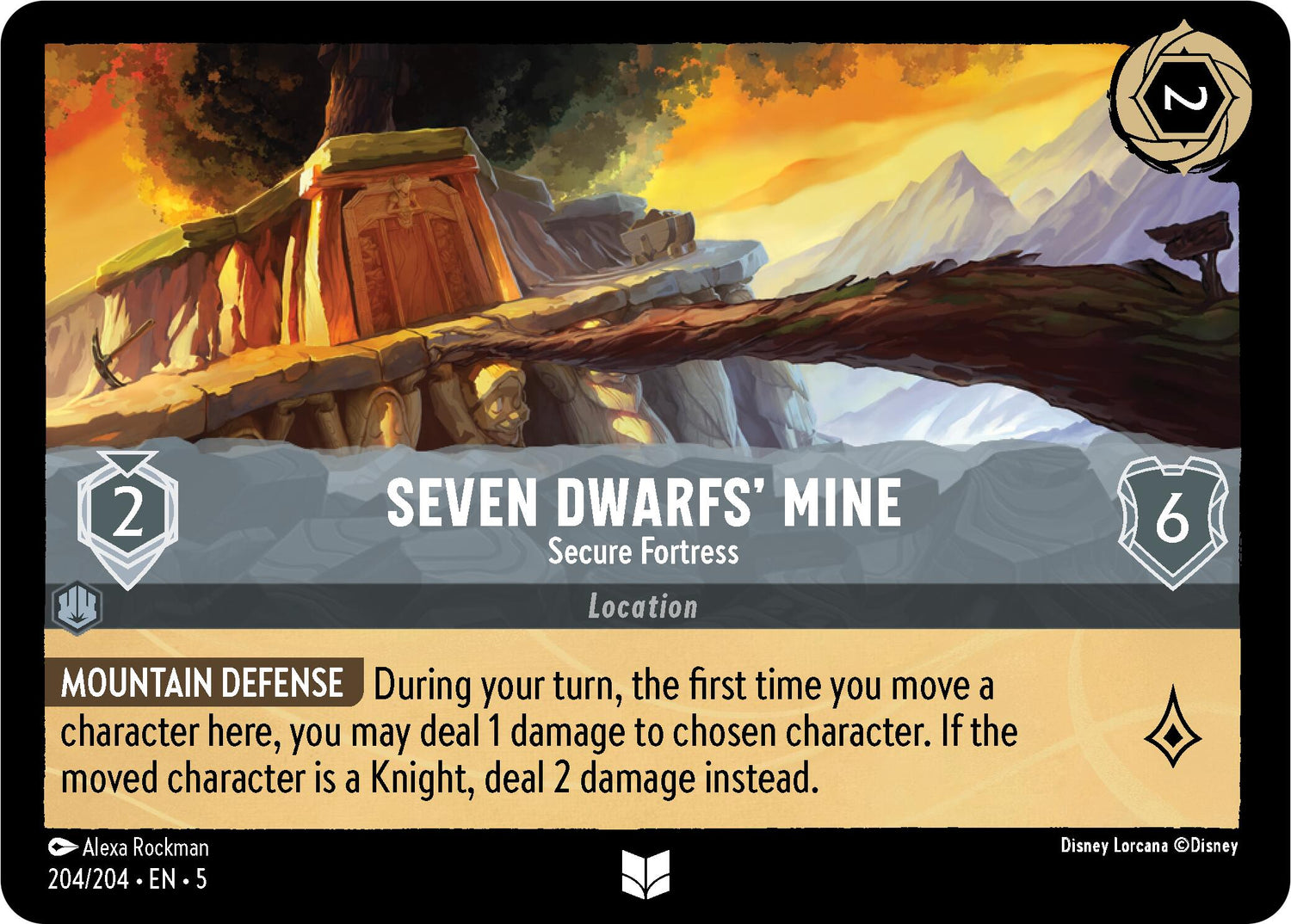 Seven Dwarfs' Mine - Secure Fortress (204/204) [Shimmering Skies] - Disney - Card Brawlers | Quebec | Canada |