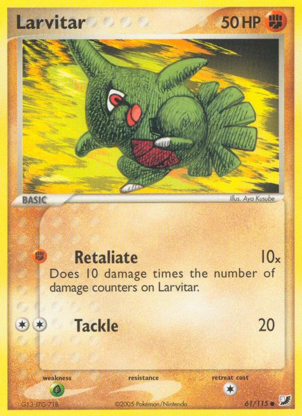 Larvitar (61/115) [EX: Unseen Forces] - Pokémon - Card Brawlers | Quebec | Canada |