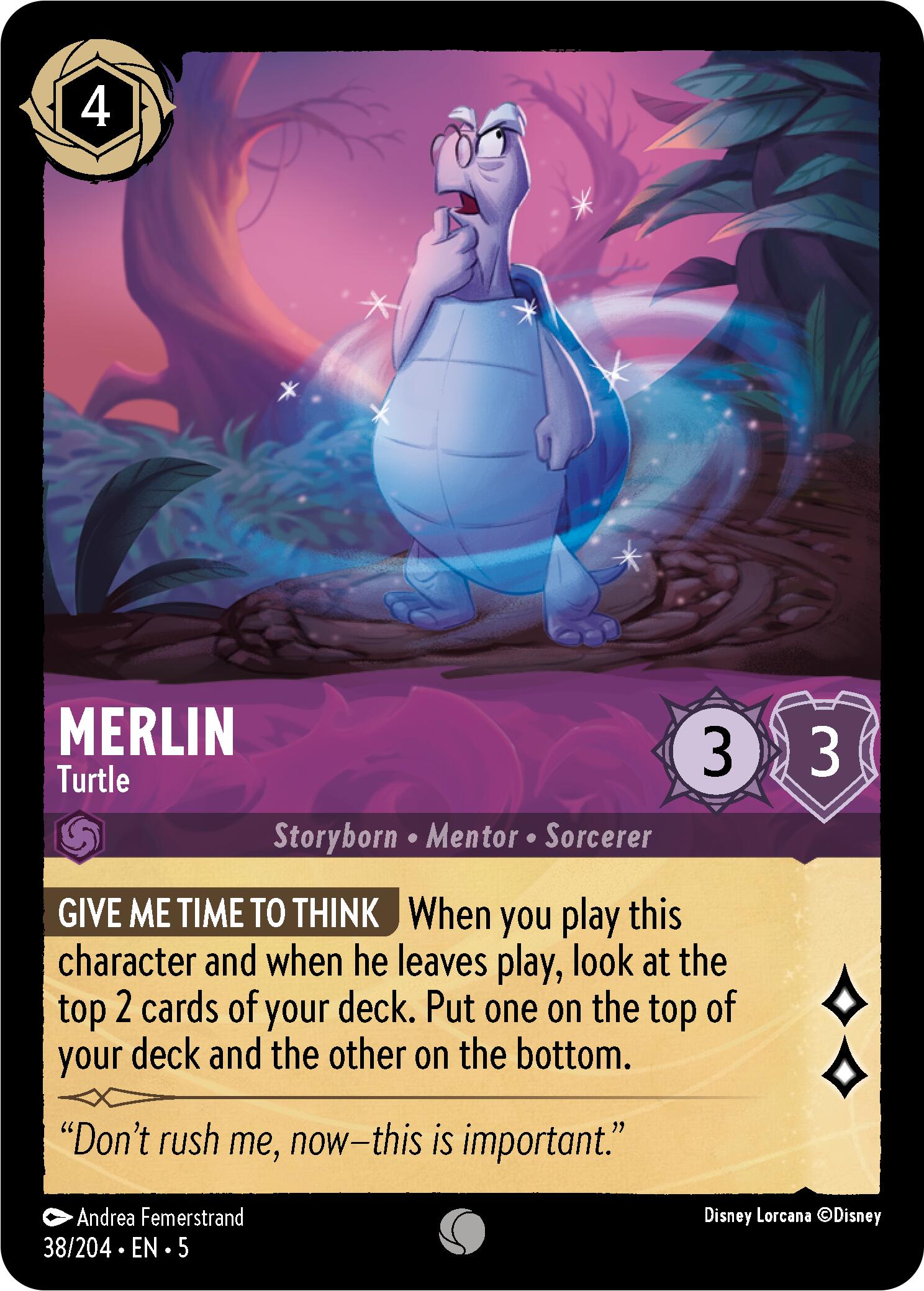 Merlin - Turtle (38/204) [Shimmering Skies] - Disney - Card Brawlers | Quebec | Canada |