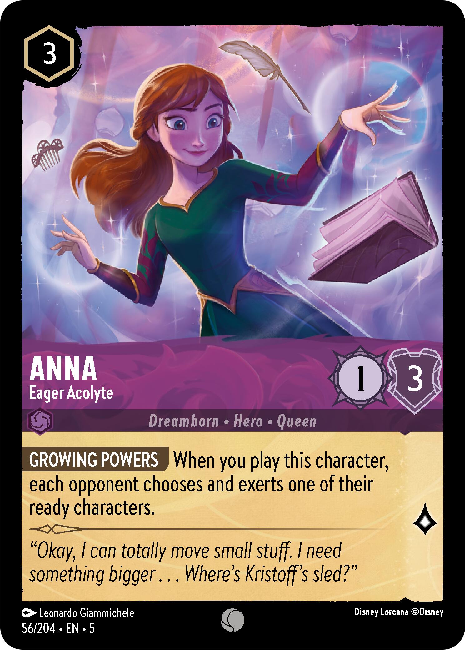 Anna - Eager Acolyte (56/204) [Shimmering Skies] - Disney - Card Brawlers | Quebec | Canada |