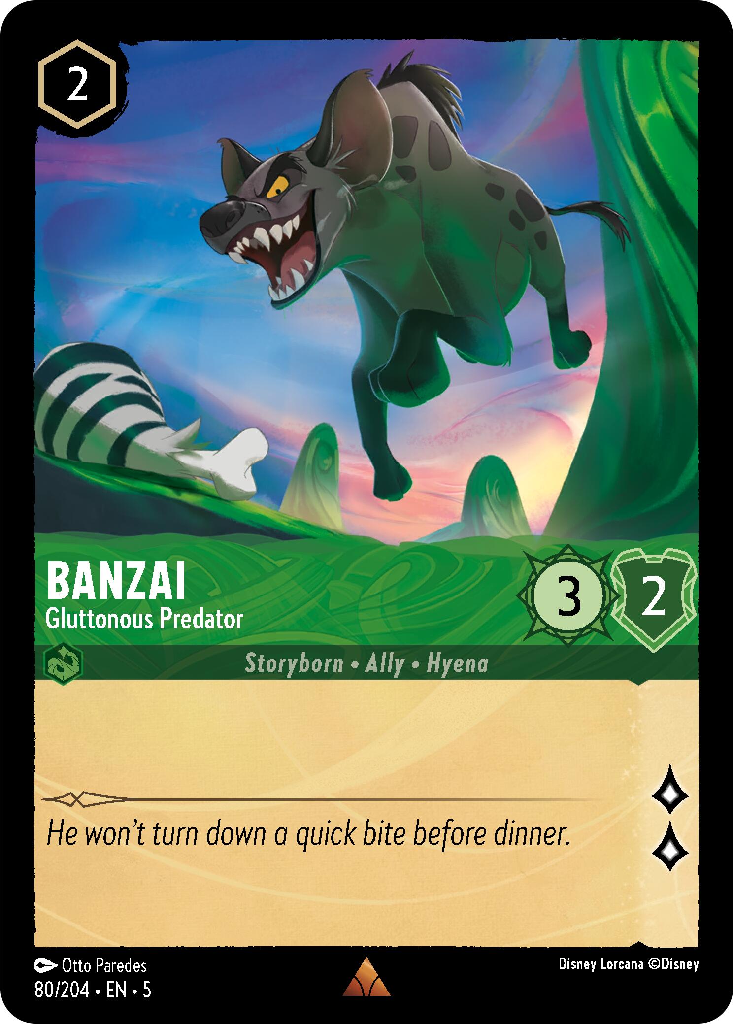 Banzai - Gluttonous Predator (80/204) [Shimmering Skies] - Disney - Card Brawlers | Quebec | Canada |