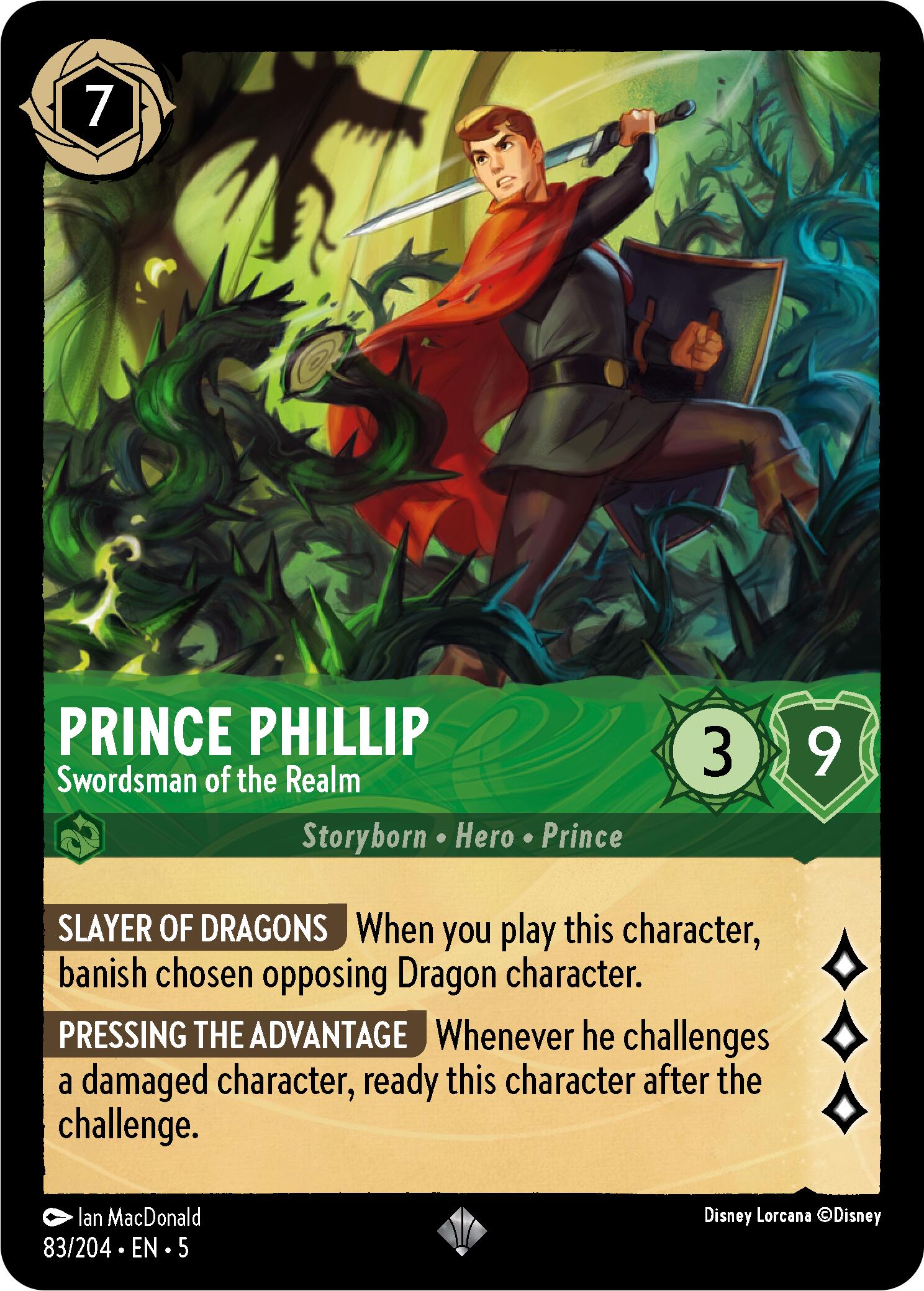 Prince Phillip - Swordsman of the Realm (83/204) [Shimmering Skies] - Disney - Card Brawlers | Quebec | Canada |