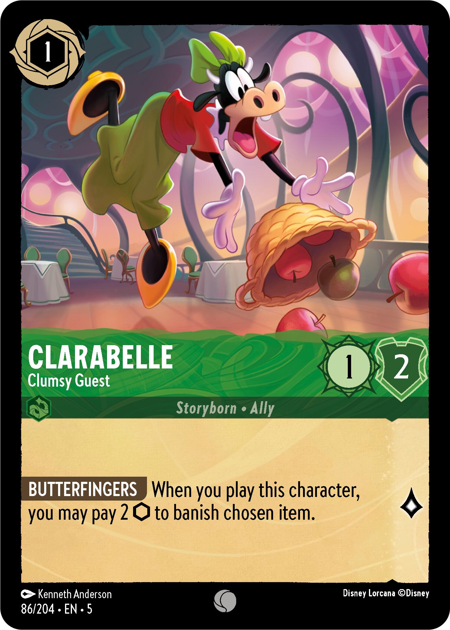 Clarabelle - Clumsy Guest (86/204) [Shimmering Skies] - Disney - Card Brawlers | Quebec | Canada |