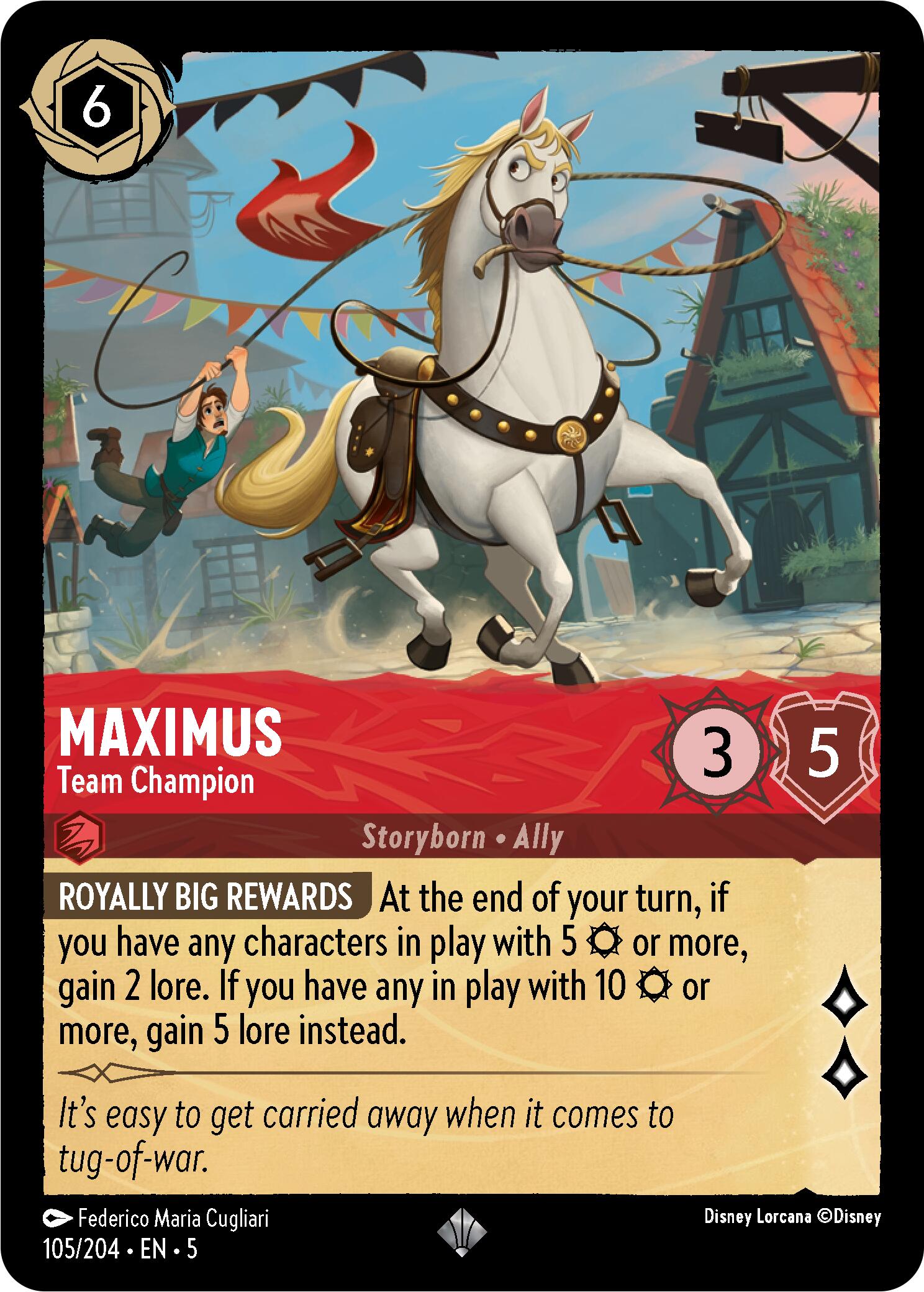 Maximus - Team Champion (105/204) [Shimmering Skies] - Disney - Card Brawlers | Quebec | Canada |