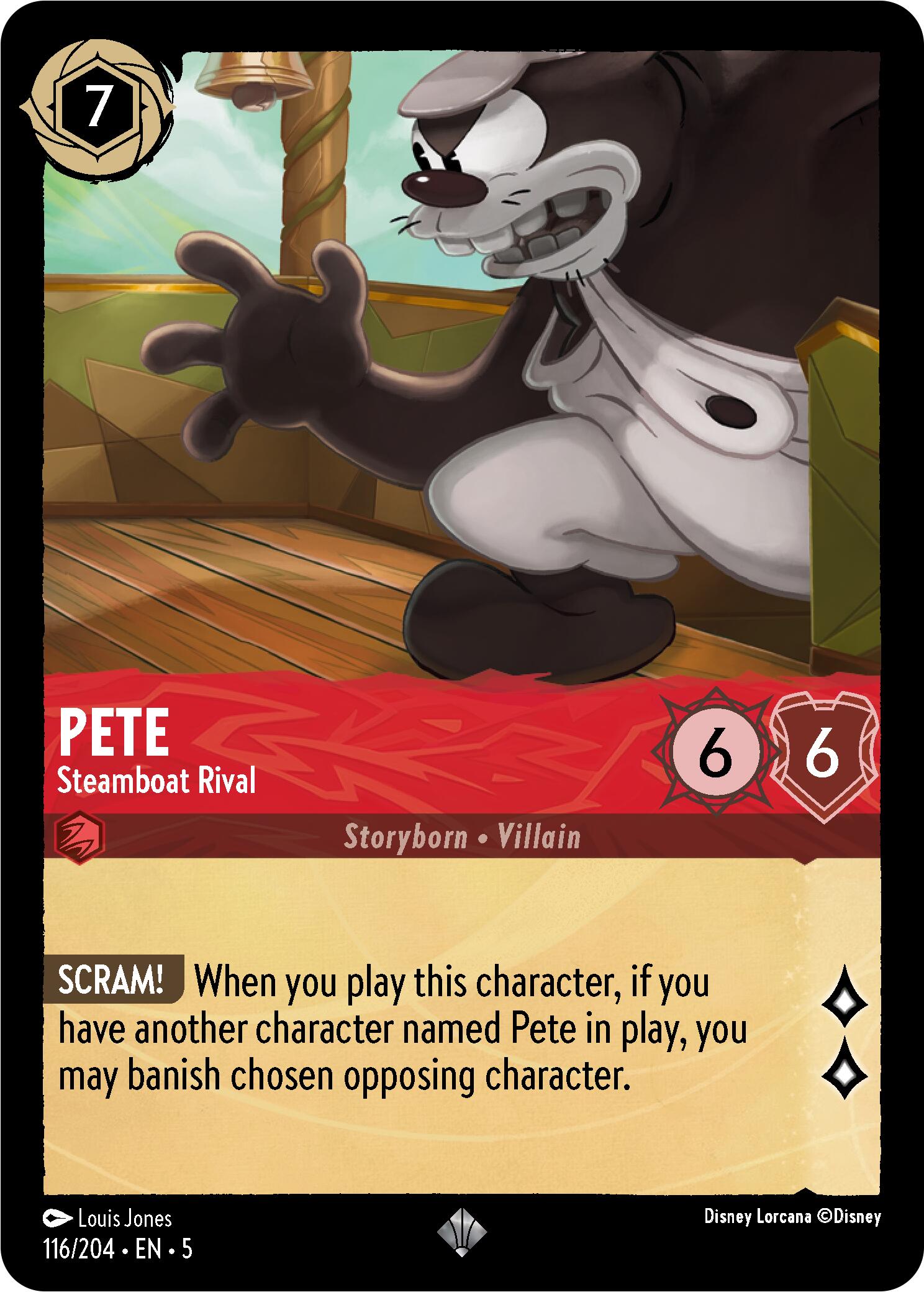 Pete - Steamboat Rival (116/204) [Shimmering Skies] - Disney - Card Brawlers | Quebec | Canada |